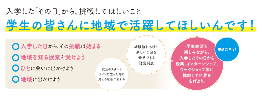 学生の皆さんに地域で活躍してほしいんです！